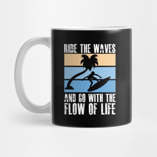 quote background surfing beach wave sun Mug